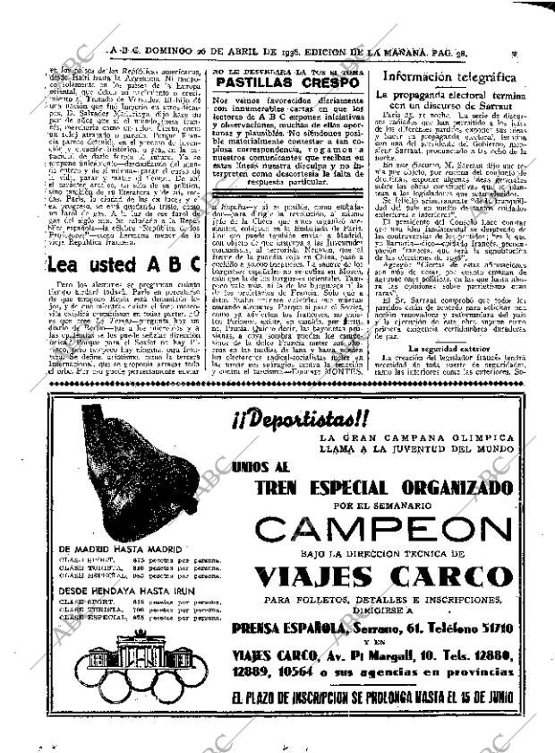 ABC MADRID 26-04-1936 página 38
