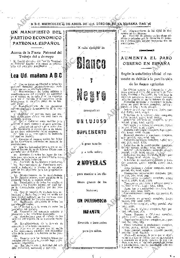 ABC MADRID 29-04-1936 página 36