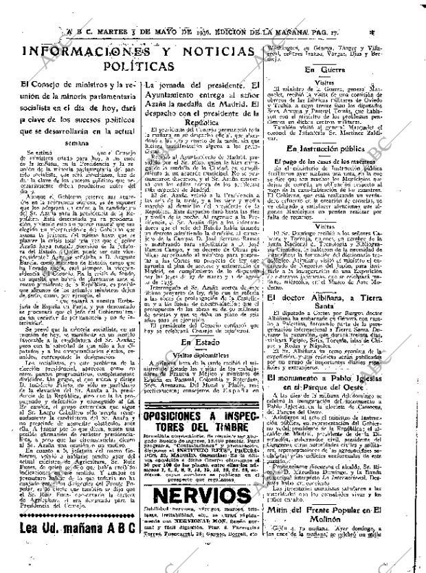 ABC MADRID 05-05-1936 página 15