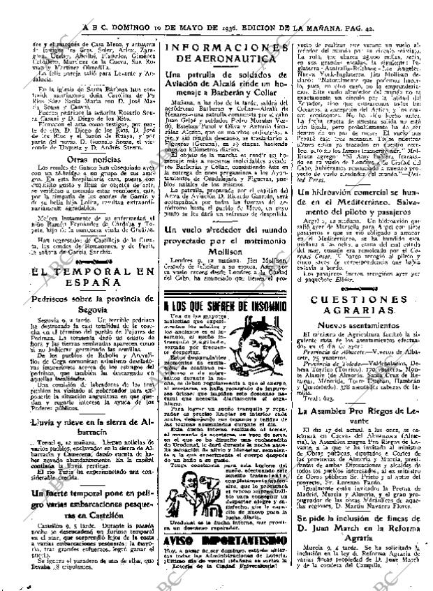 ABC MADRID 10-05-1936 página 42