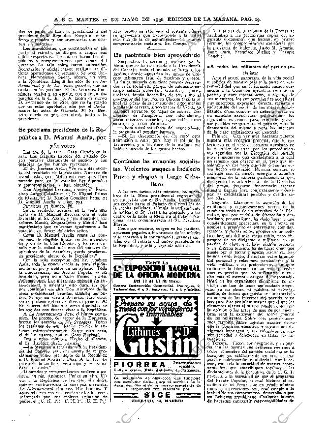 ABC MADRID 12-05-1936 página 19