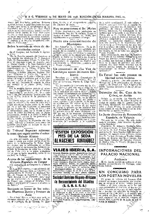 ABC MADRID 15-05-1936 página 21