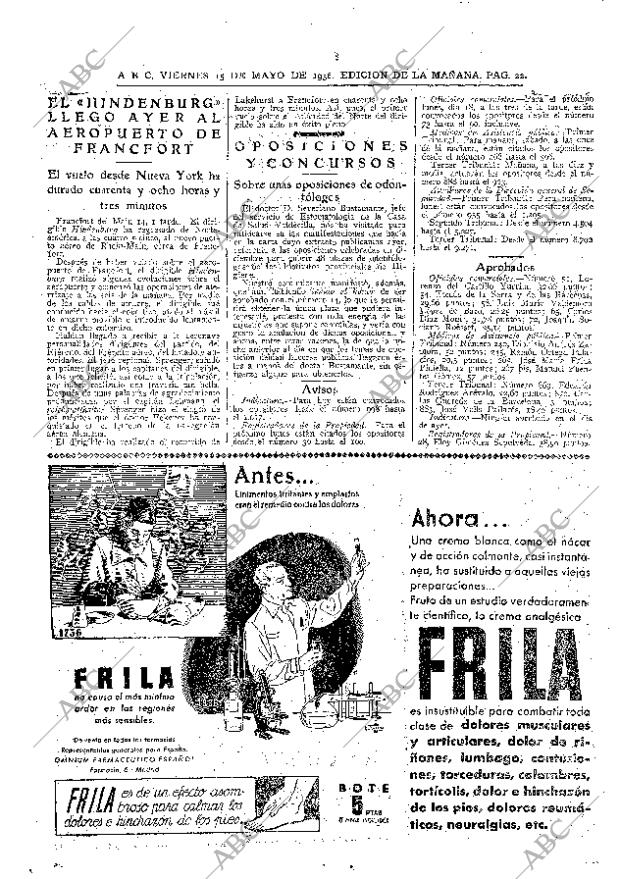 ABC MADRID 15-05-1936 página 22