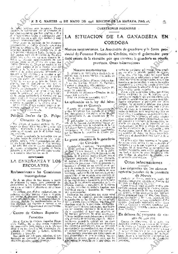 ABC MADRID 19-05-1936 página 26