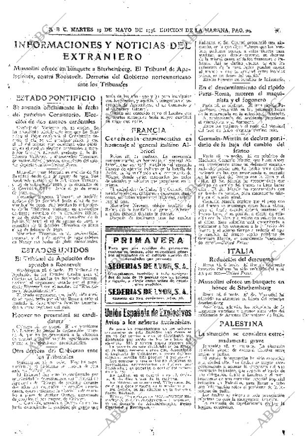 ABC MADRID 19-05-1936 página 29