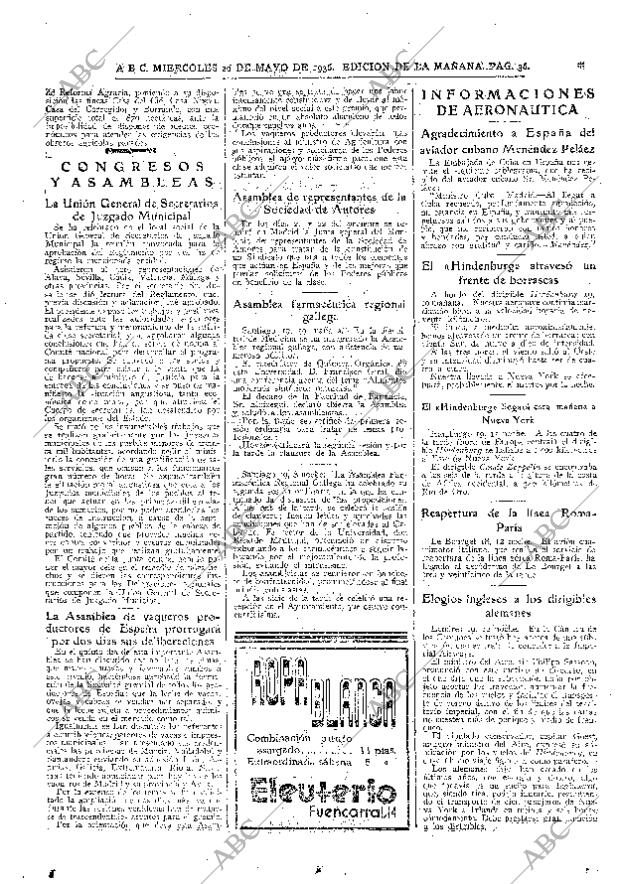 ABC MADRID 20-05-1936 página 36