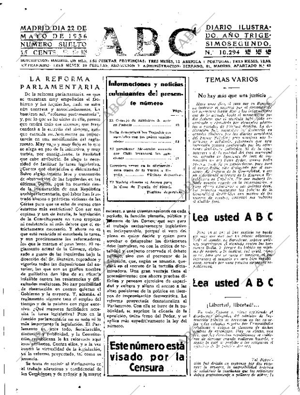 ABC MADRID 22-05-1936 página 17