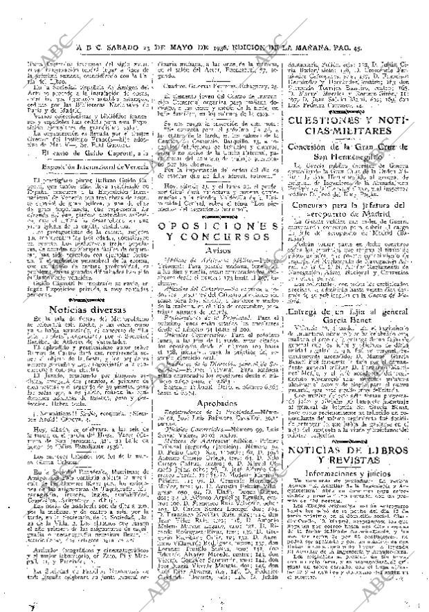 ABC MADRID 23-05-1936 página 43