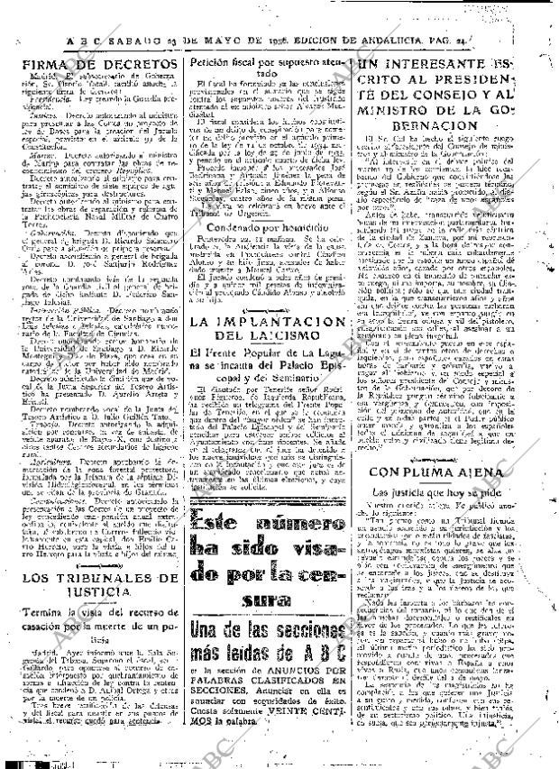 ABC SEVILLA 23-05-1936 página 22