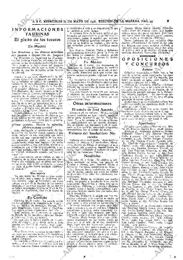 ABC MADRID 27-05-1936 página 45