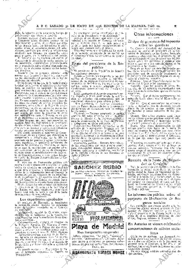 ABC MADRID 30-05-1936 página 22