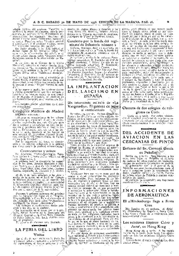 ABC MADRID 30-05-1936 página 26