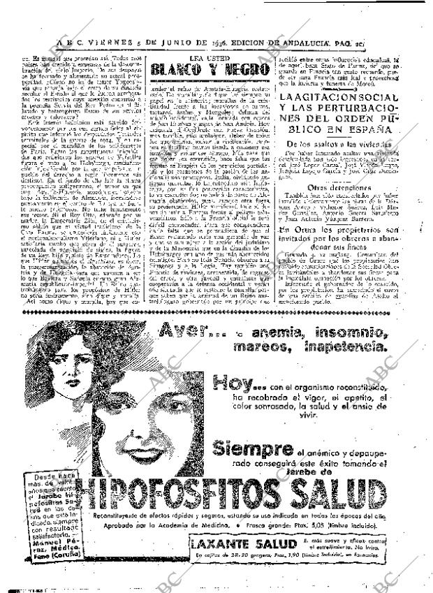 ABC SEVILLA 05-06-1936 página 20