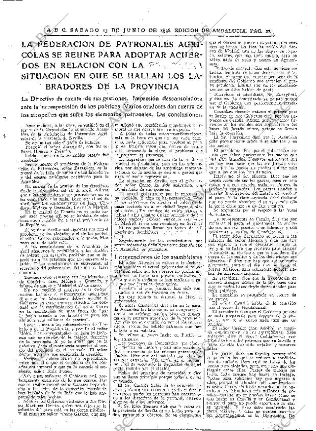 ABC SEVILLA 13-06-1936 página 27