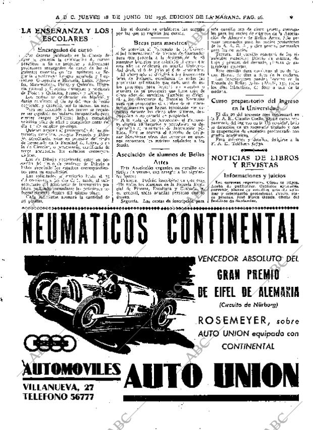 ABC MADRID 18-06-1936 página 26