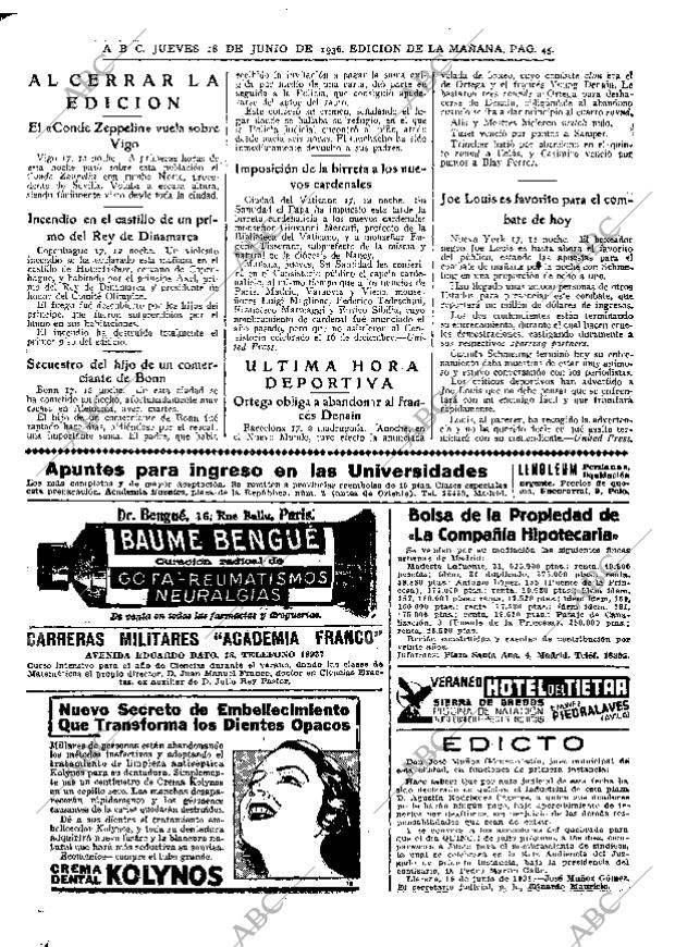 ABC MADRID 18-06-1936 página 45