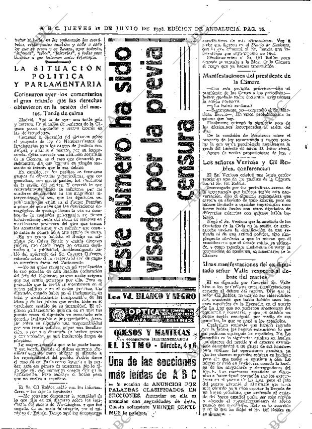 ABC SEVILLA 18-06-1936 página 16