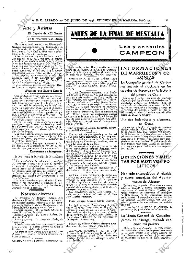 ABC MADRID 20-06-1936 página 41
