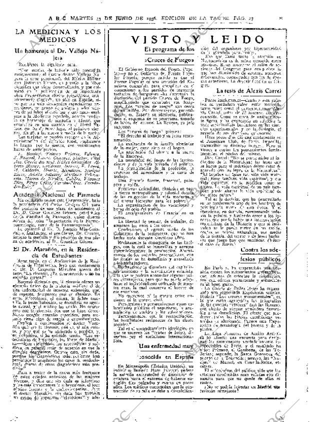 ABC MADRID 23-06-1936 página 23