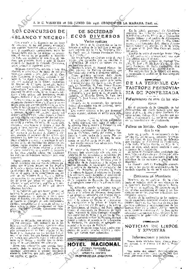 ABC MADRID 26-06-1936 página 27