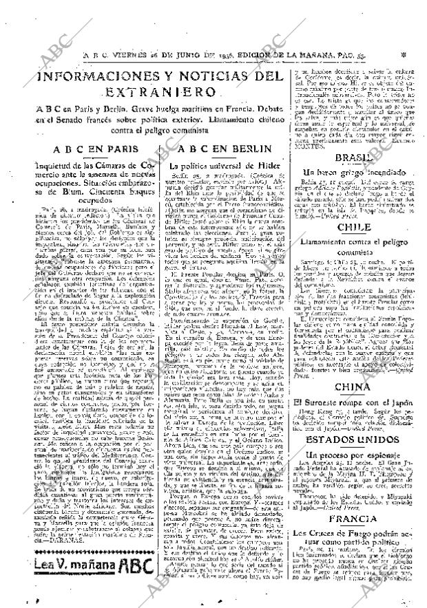 ABC MADRID 26-06-1936 página 33