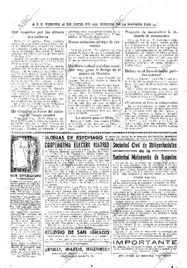 ABC MADRID 26-06-1936 página 34