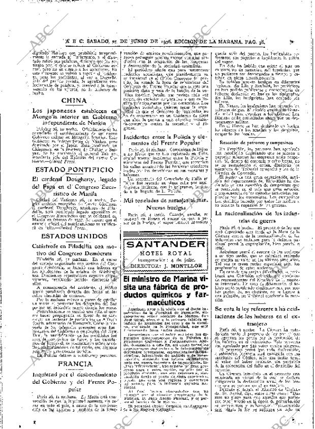 ABC MADRID 27-06-1936 página 36