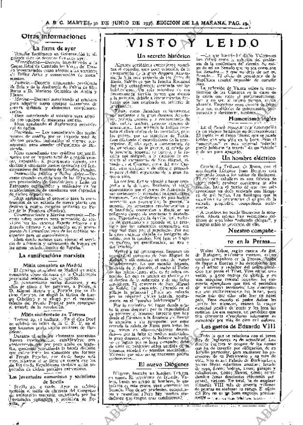 ABC MADRID 30-06-1936 página 19