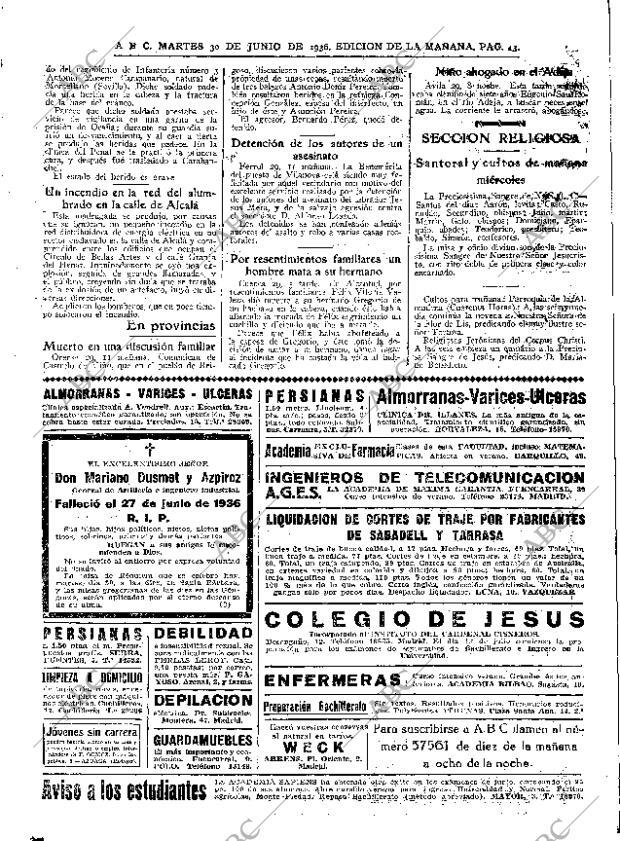 ABC MADRID 30-06-1936 página 43