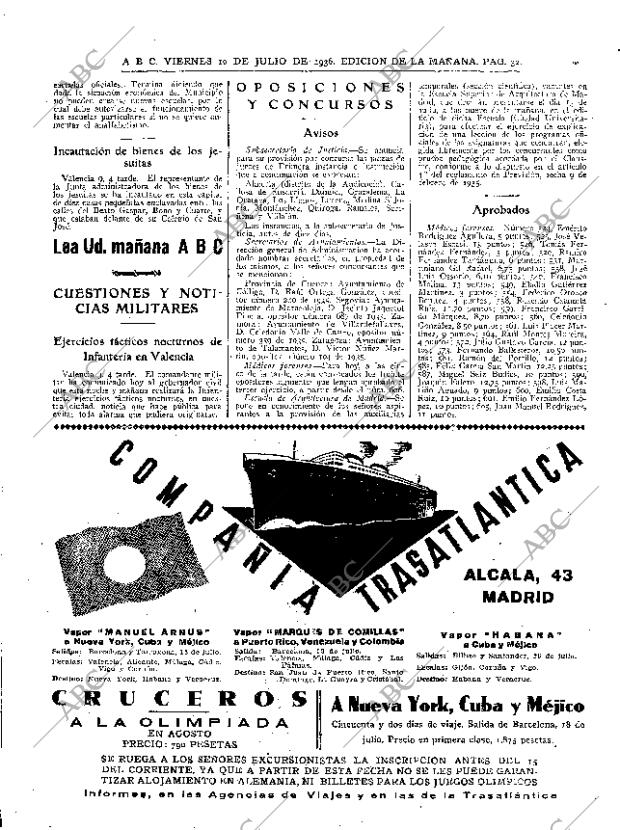 ABC MADRID 10-07-1936 página 32