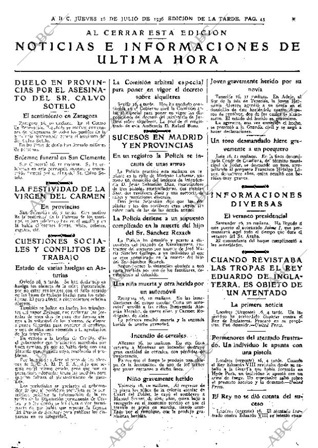 ABC MADRID 16-07-1936 página 45