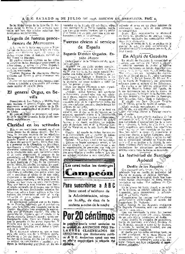 ABC SEVILLA 25-07-1936 página 4