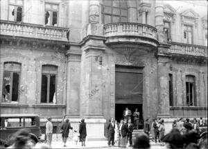 Fachada del gran casino de san Sebastián, que por la parte del Bulevar, Aparece...