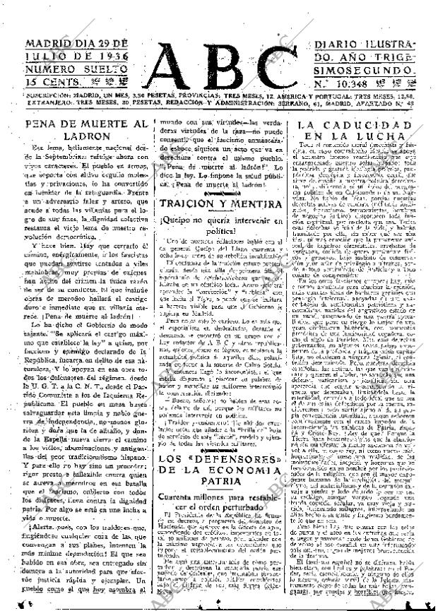 ABC MADRID 29-07-1936 página 15