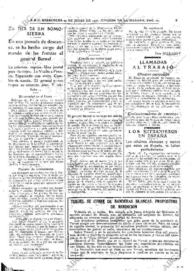 ABC MADRID 29-07-1936 página 20