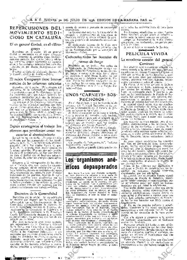 ABC MADRID 30-07-1936 página 20