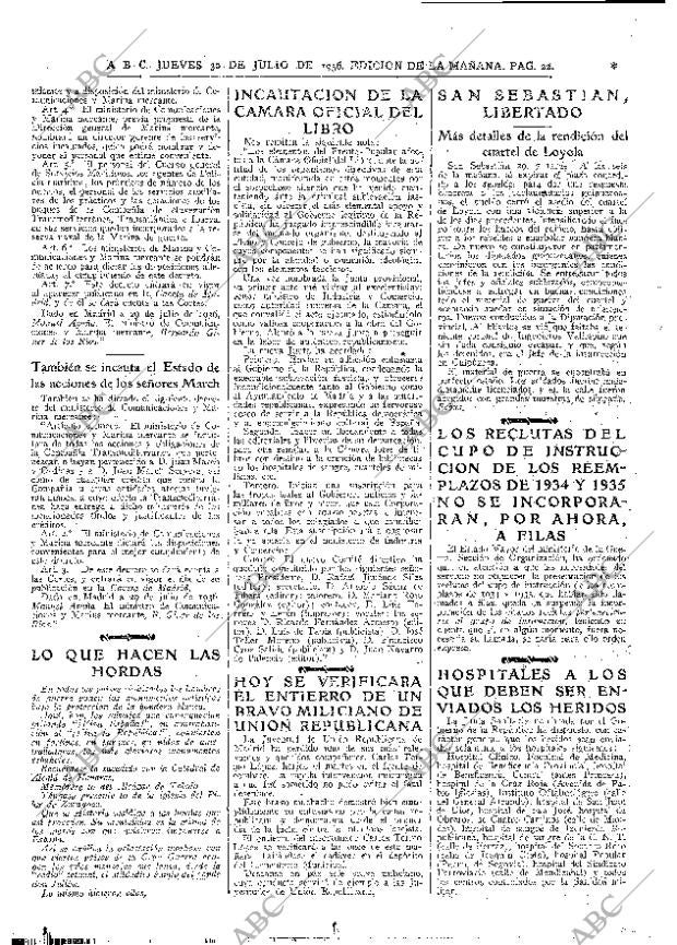 ABC MADRID 30-07-1936 página 22