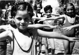 Clase de gimnasia en una guardería de Madrid