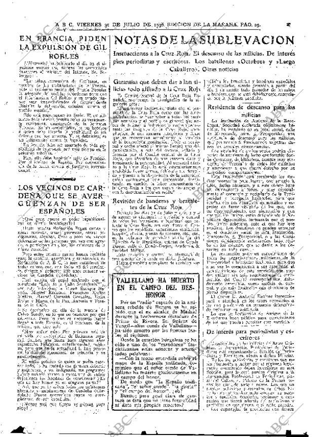 ABC MADRID 31-07-1936 página 29