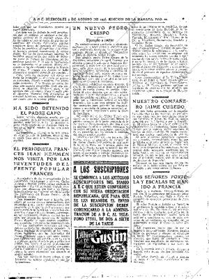 ABC MADRID 05-08-1936 página 20