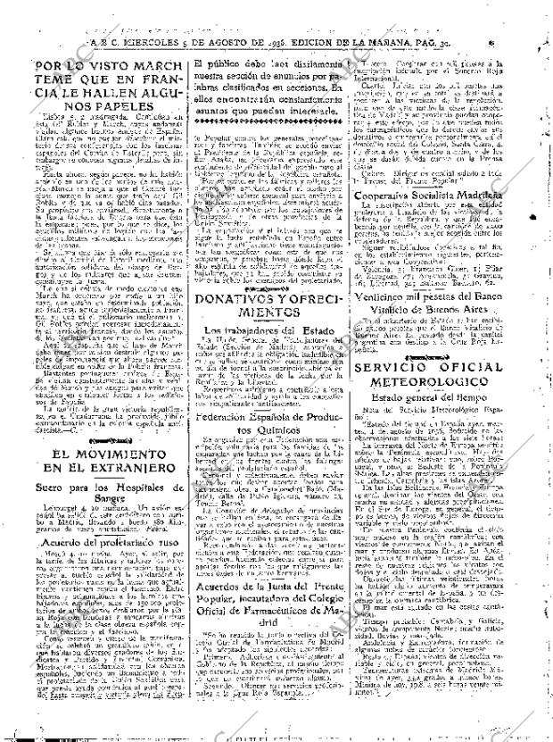 ABC MADRID 05-08-1936 página 30