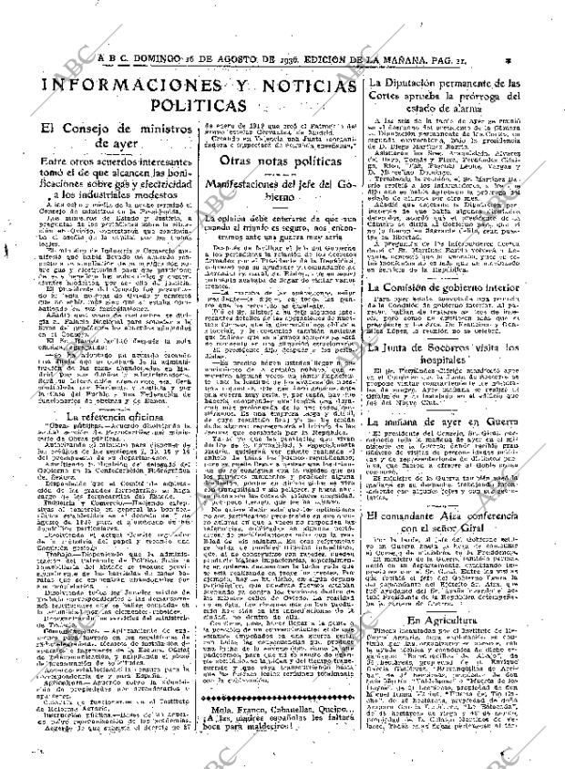 ABC MADRID 16-08-1936 página 11