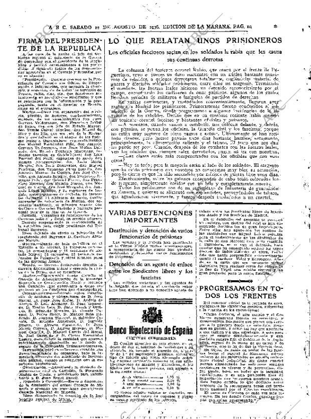 ABC MADRID 22-08-1936 página 10