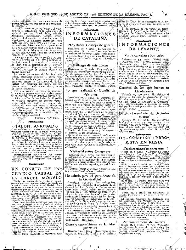 ABC MADRID 23-08-1936 página 8