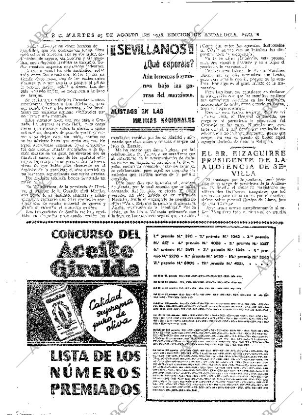 ABC SEVILLA 25-08-1936 página 8