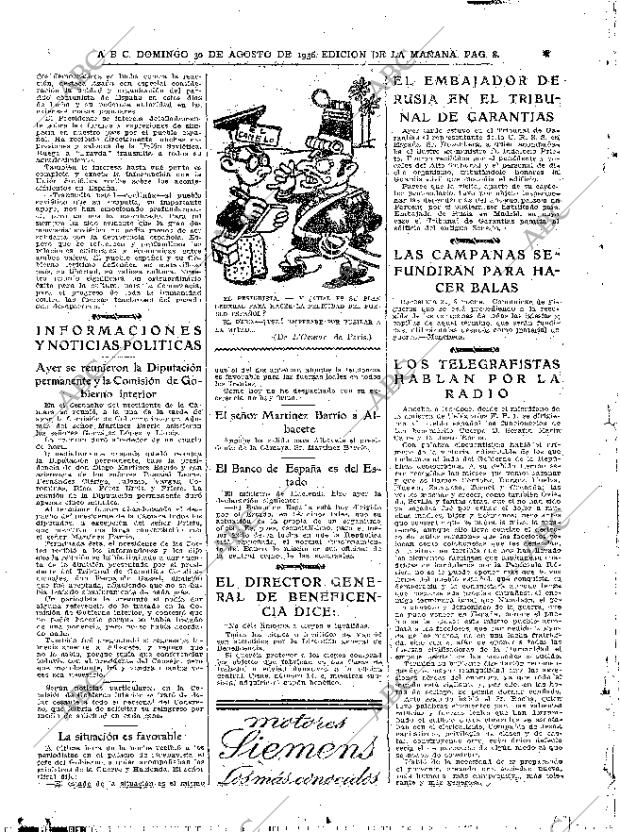 ABC MADRID 30-08-1936 página 8