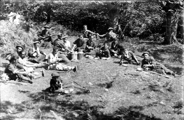 La hora de la comida en una avanzadilla del frente del Norte