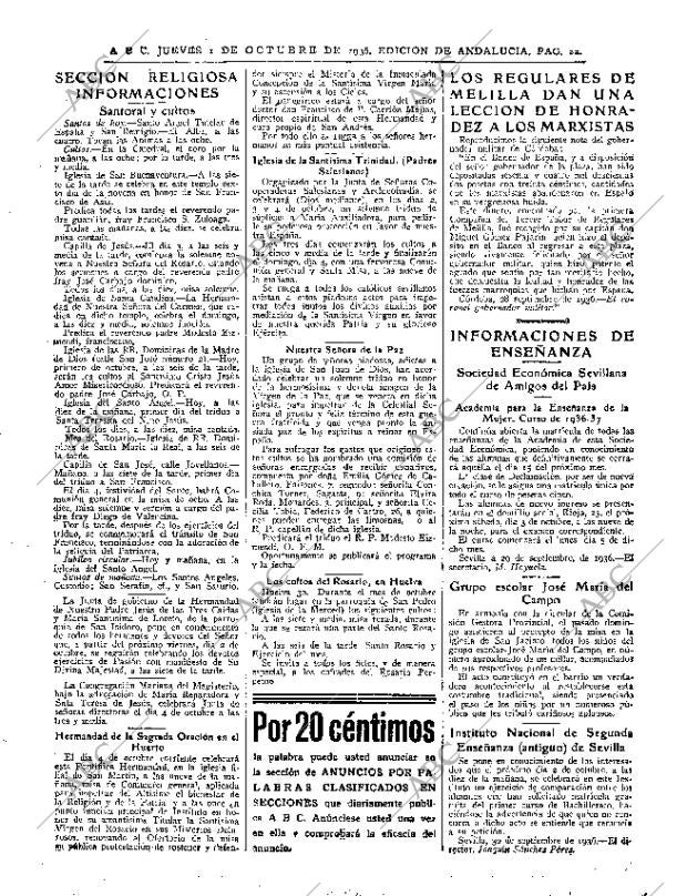 ABC SEVILLA 01-10-1936 página 22