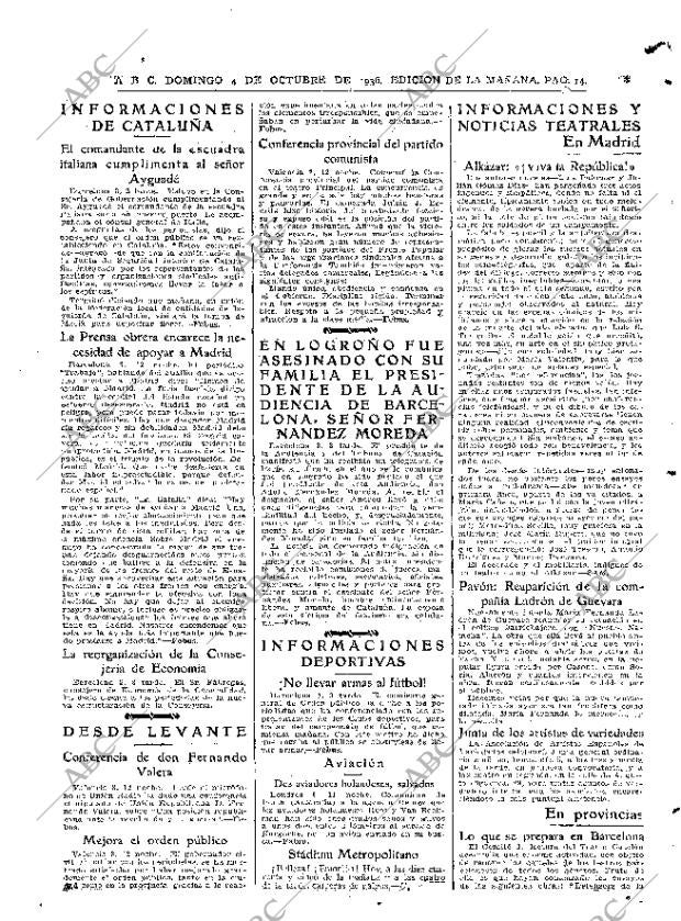 ABC MADRID 04-10-1936 página 14