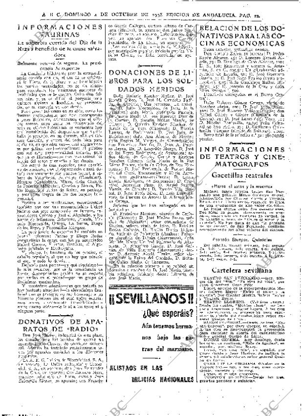 ABC SEVILLA 04-10-1936 página 22